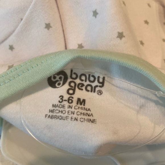 Mint green Onesie & blanket set with elephant print, sz 3-6 months - Picture 5 of 6